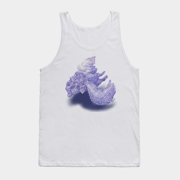 Purple Baba Yaga on the Breeze Tank Top by Munka